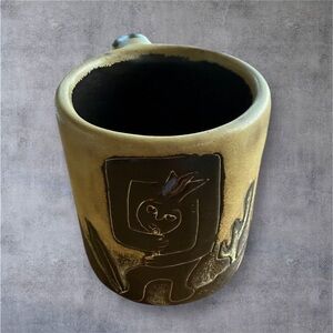 Mara Mexico Stoneware Mug 16 oz Kokopelli Cactus Desert Pottery Signed Large